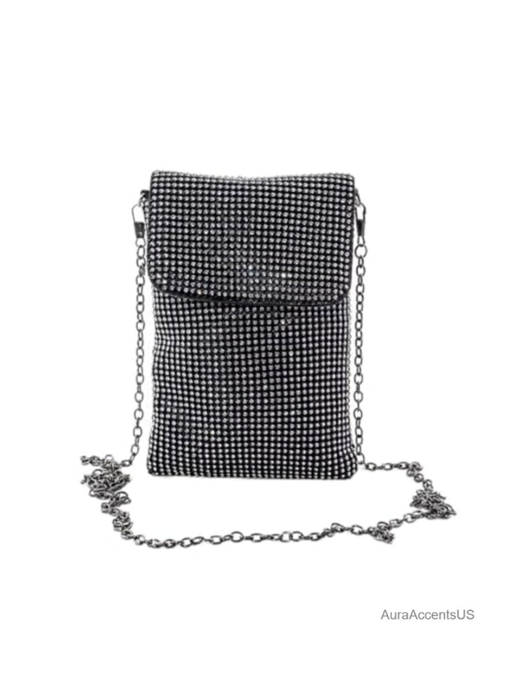 Small Crossbody Evening Bag Glitter Rhinestone Sparkly Handbag